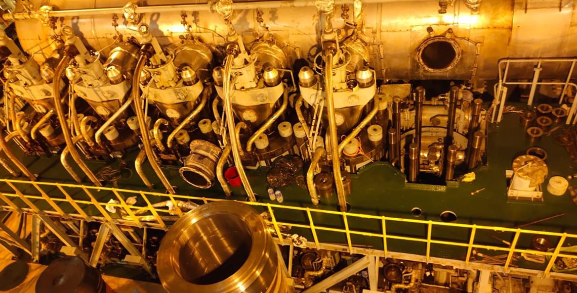 Engine Cylinder In Ship Ship Repairs - Seagull Pte Ltd | Singapore